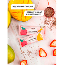 Батончик фруктово-ягодный "Манго-Клубника" 4fresh FOOD | интернет-магазин натуральных товаров 4fresh.ru - фото 2